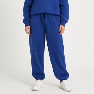 Aritzia TNA Sweatfleece Cobalt Blue Sweatpants Boyfriend Fit Size XXS